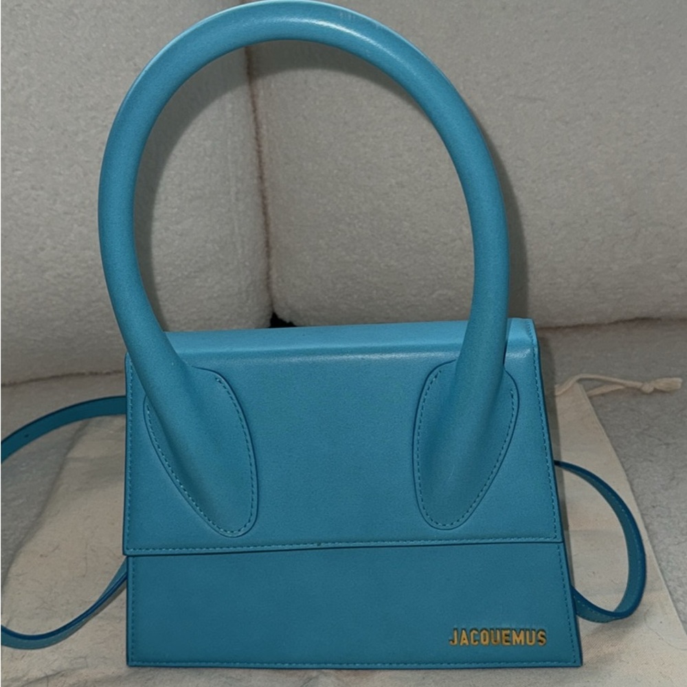 Jacquemus Blue Crossbody Bag with Structured Design